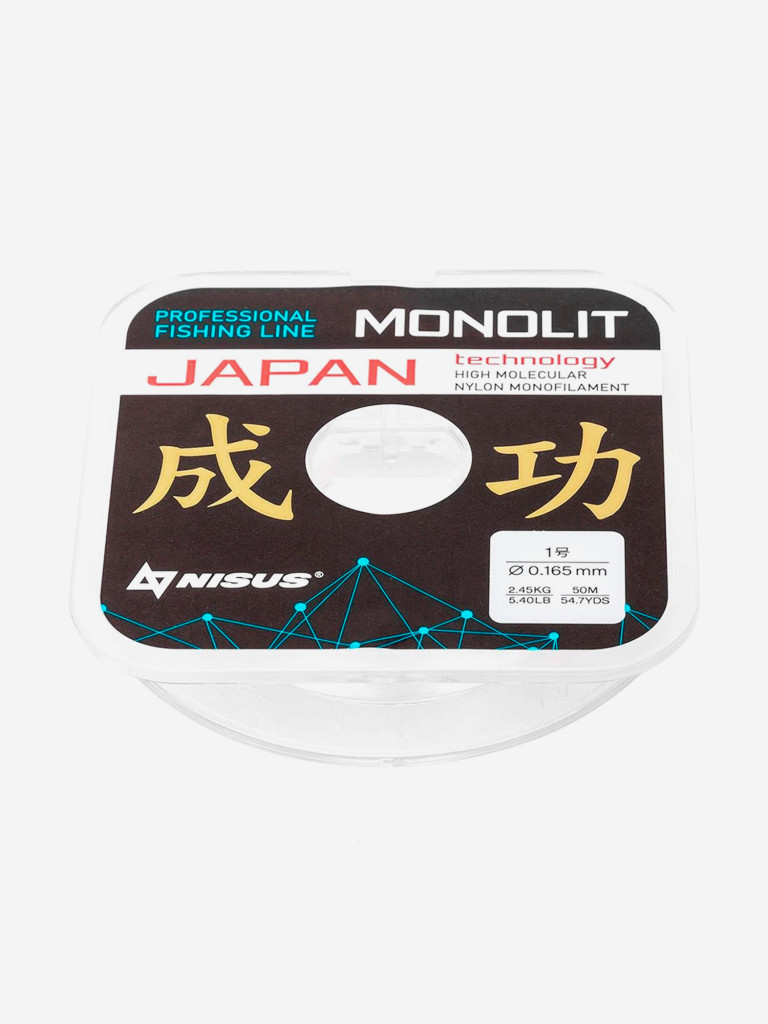 Леска для рыбалки Nisus MONOLIT Nylon 0,165мм, 50м, 2,45кг, прозрачный