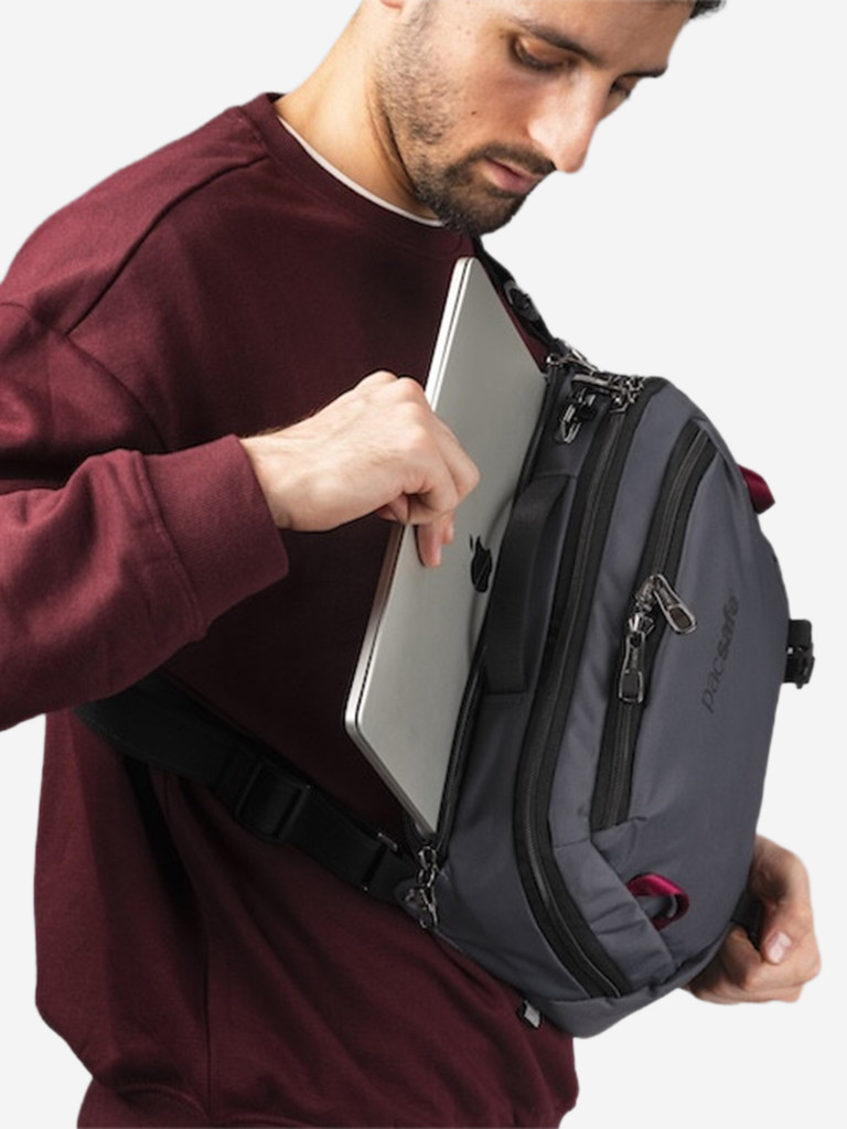 Сумка слинг антивор Pacsafe EXP 12 Sling, Slate, 10 л.