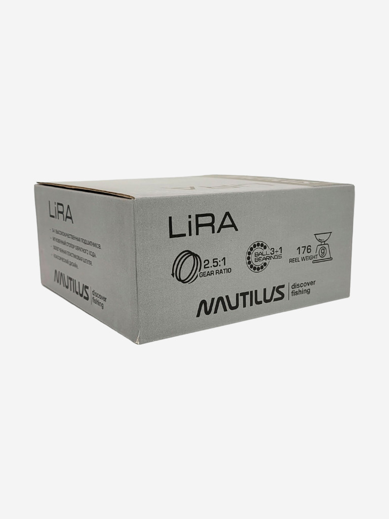 Катушка зимняя Nautilus LIRA # White, катушка для удочки с передним фрикционом