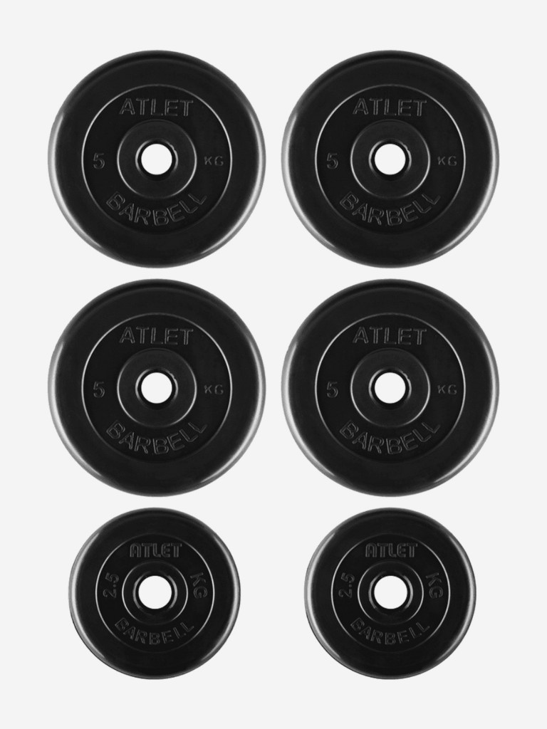 Гантели разборные BARBELL ATLET 1 по 26.5 кг (D 31 mm) Черный