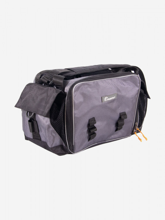 Сумка рыболовная Следопыт Lure Bag L, 40х25х21 см, цвет серый + 5 коробок Luno.