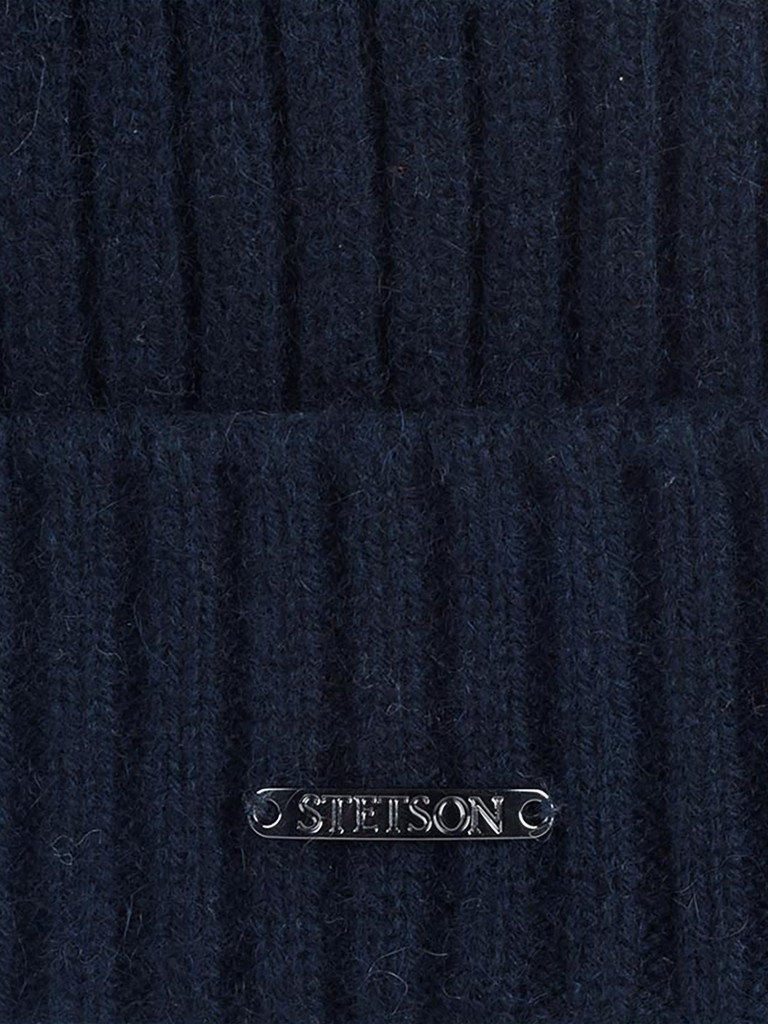 Шапка с отворотом STETSON 8599211 BEANIE CASHMERE (синий)