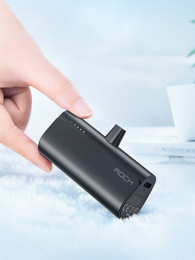 Внешний аккумулятор ROCK P82 Lightning PD Power Bank 4800mAh черный