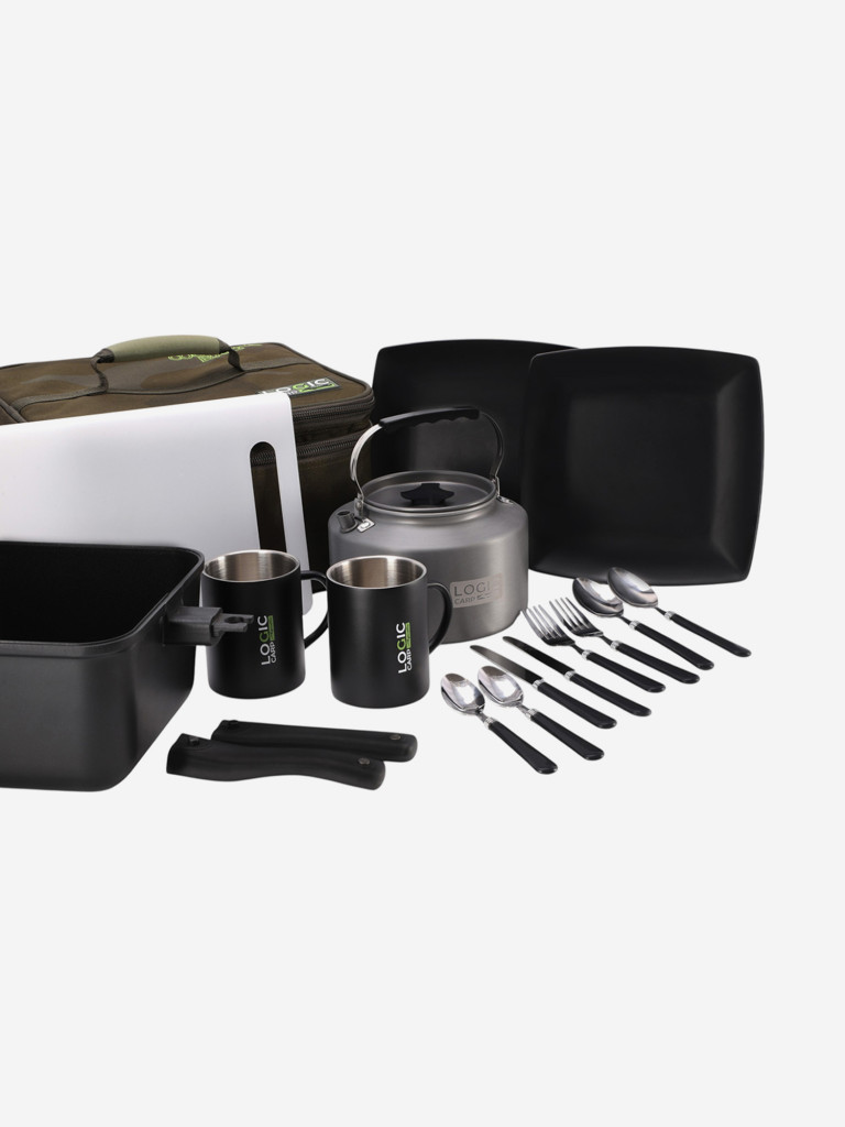 Набор посуды для двух персон XL с кружками, чайником и кастрюлей LOGIC CARP 2MAN COOKWARE SET