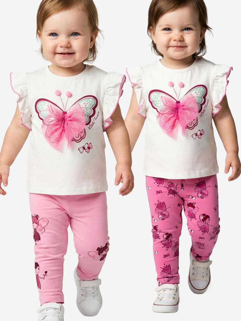 Легинсы для девочек, 2 пары в комплекте PlayToday