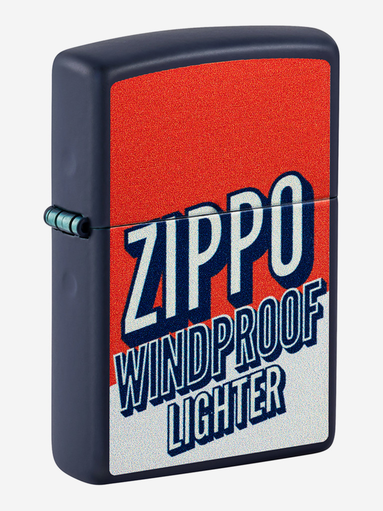 Зажигалка бензиновая ветроустойчивая Zippo Color Block Design Navy Matte