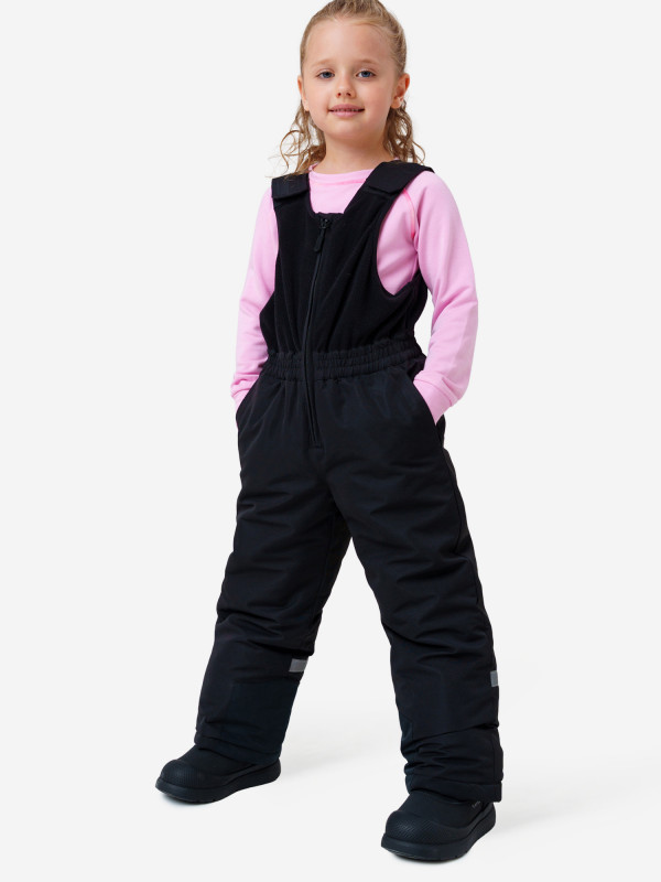 Полукомбинезон зимний для девочки PlayToday черный цвет — купить за 3098 руб. со скидкой 47 %, отзывы в интернет-магазине Спортмастер