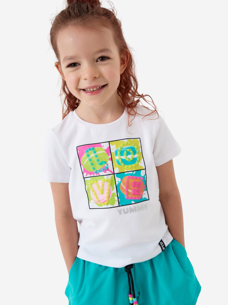 Комплект для девочек: футболка, шорты PlayToday