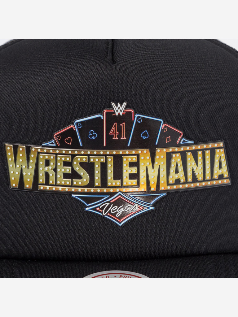 Бейсболка с сеточкой MITCHELL NESS HT13277-WRTBLCK Wrestlemania WWE (черный)