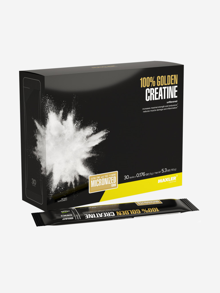 Креатин моногидрат микронизированный Maxler 100% Golden Creatine Micronized (30 стиков по 5 гр.)