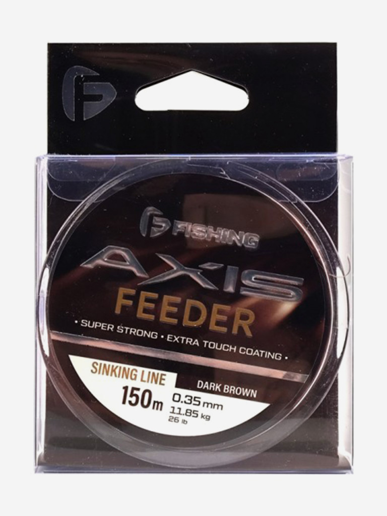 Леска F-FISHING Axis Feeder Line Dark Brown 150м 0,35мм 11,85кг 26lb