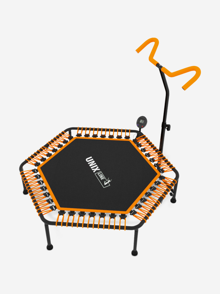 Батут спортивный для фитнеса и джампинга UNIX Line Fitness Pro 125 см, оранжевый
