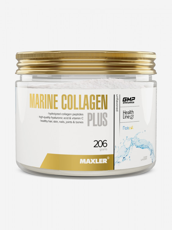 Коллаген порошок Maxler Marine Collagen Plus Гидролизованный морской коллаген/Гиалуроновая кислота/Витамин С 206 гр