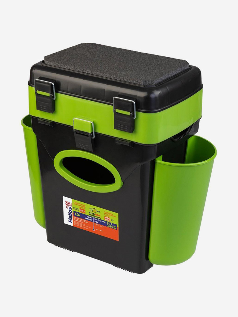 Ящик рыболовный зимний FishBox (10л) зеленый Helios