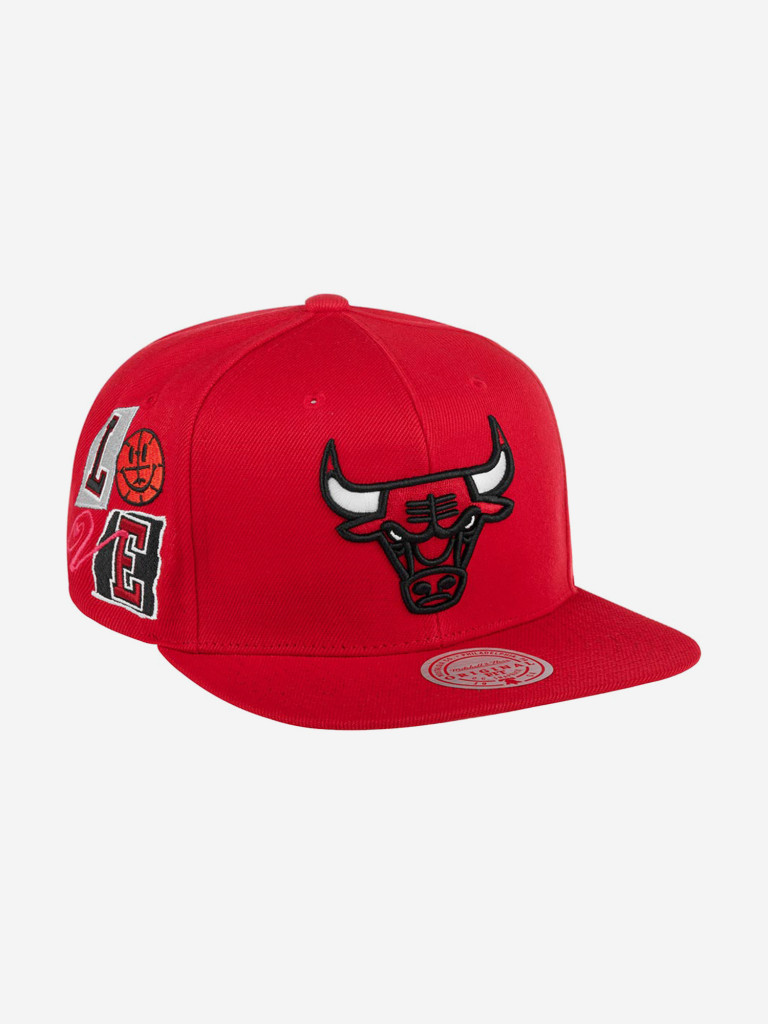Бейсболка с прямым козырьком MITCHELL NESS 6HSSSH21228-CBURED1 Chicago Bulls NBA (красный)