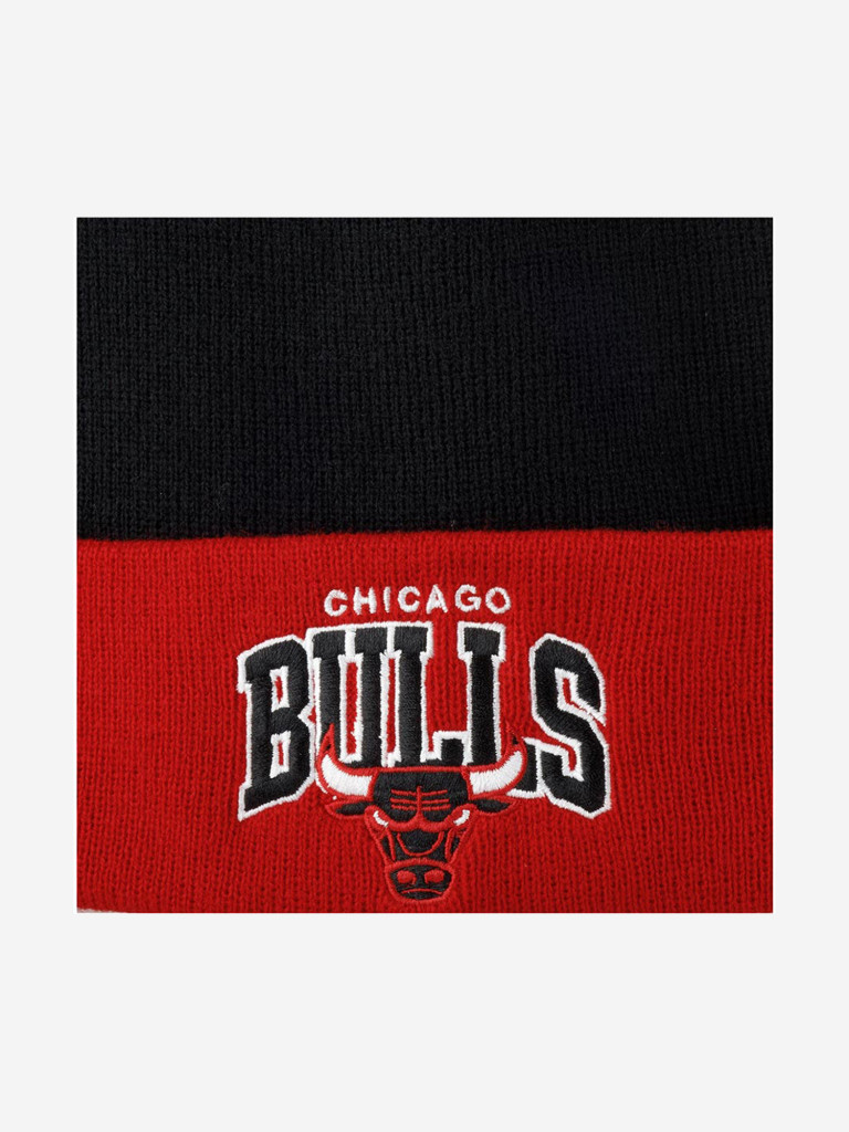 Шапка с отворотом MITCHELL NESS EU349-ARCHED-BLK Chicago Bulls NBA (черный)
