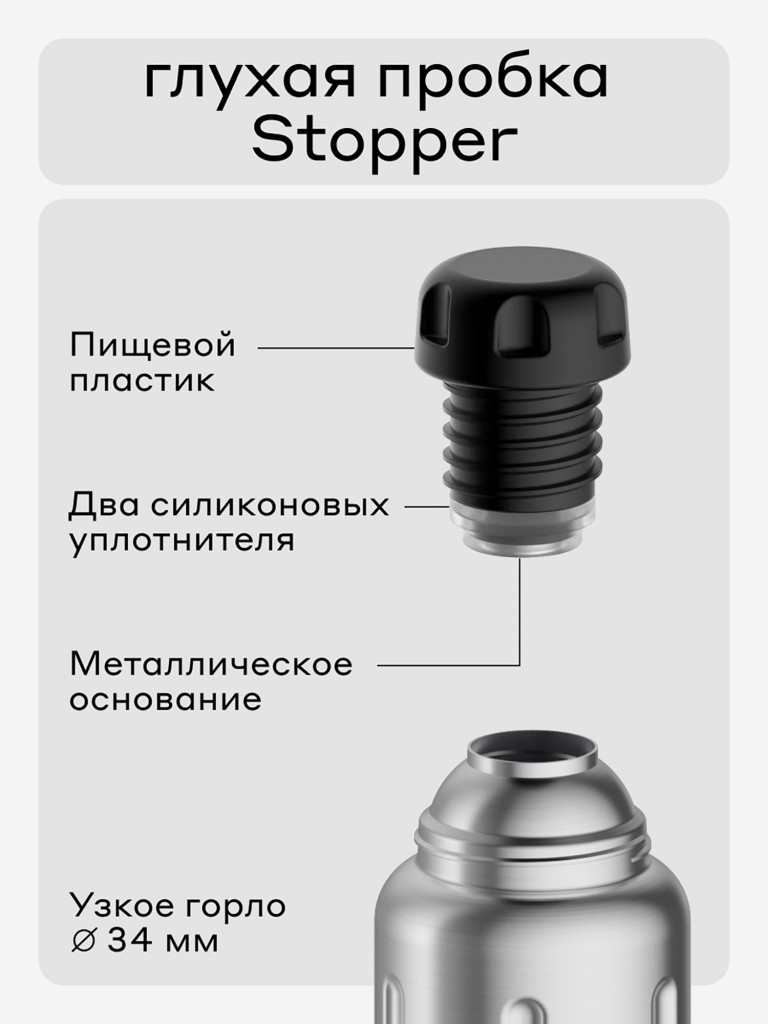 Термос вакуумный для напитков BOBBER Flask 770 мл, тепло до 36 часов, матовый