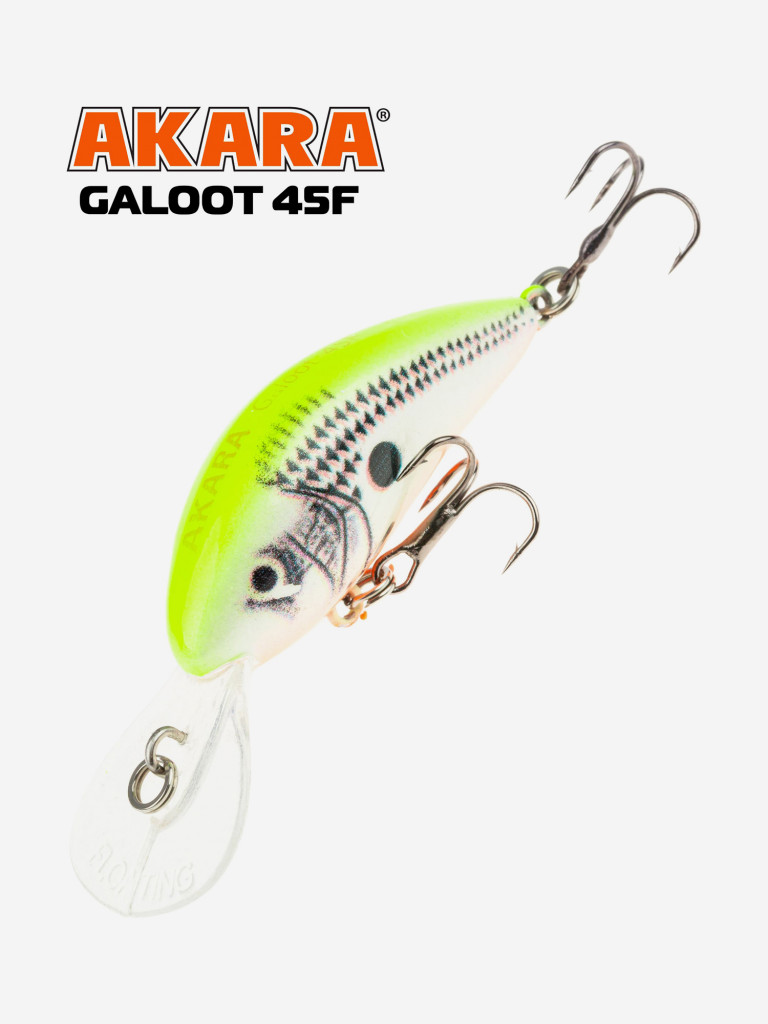 Воблер Akara Galoot плавающий, кренк, на окуня, щуку, голавля 45F 3,5 гр. A125