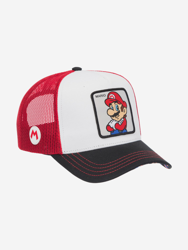 Бейсболка с сеточкой CAPSLAB CL/SMB/1/MAR Super Mario Mario (белый)