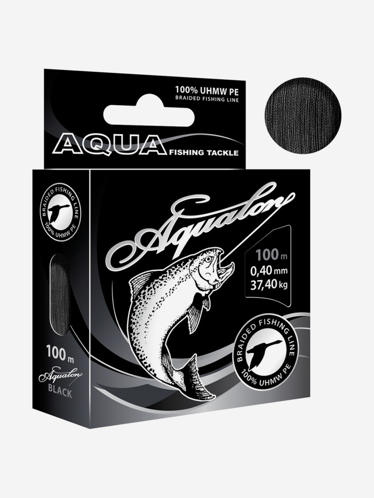 Плетеный шнур для рыбалки AQUA Aqualon Black 0,40mm 100m