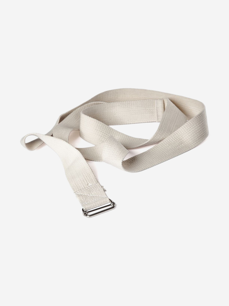 Ремень для йоги хлопковый Nature длиной 200 см, Рамайога, белый, 23449