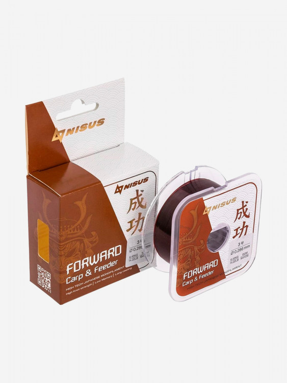 Леска для рыбалки Nisus FORWARD Carp&Feeder Nylon 0,286мм, 150м, 6,45кг, темно-коричневый