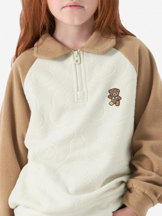 Джемпер флисовый модель «поло» детский HAPPY BABY