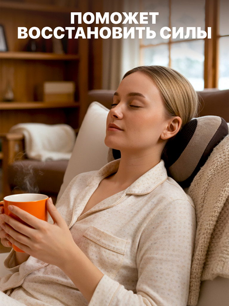 Массажная подушка GESS uShiatsu, электрический массажер для тела