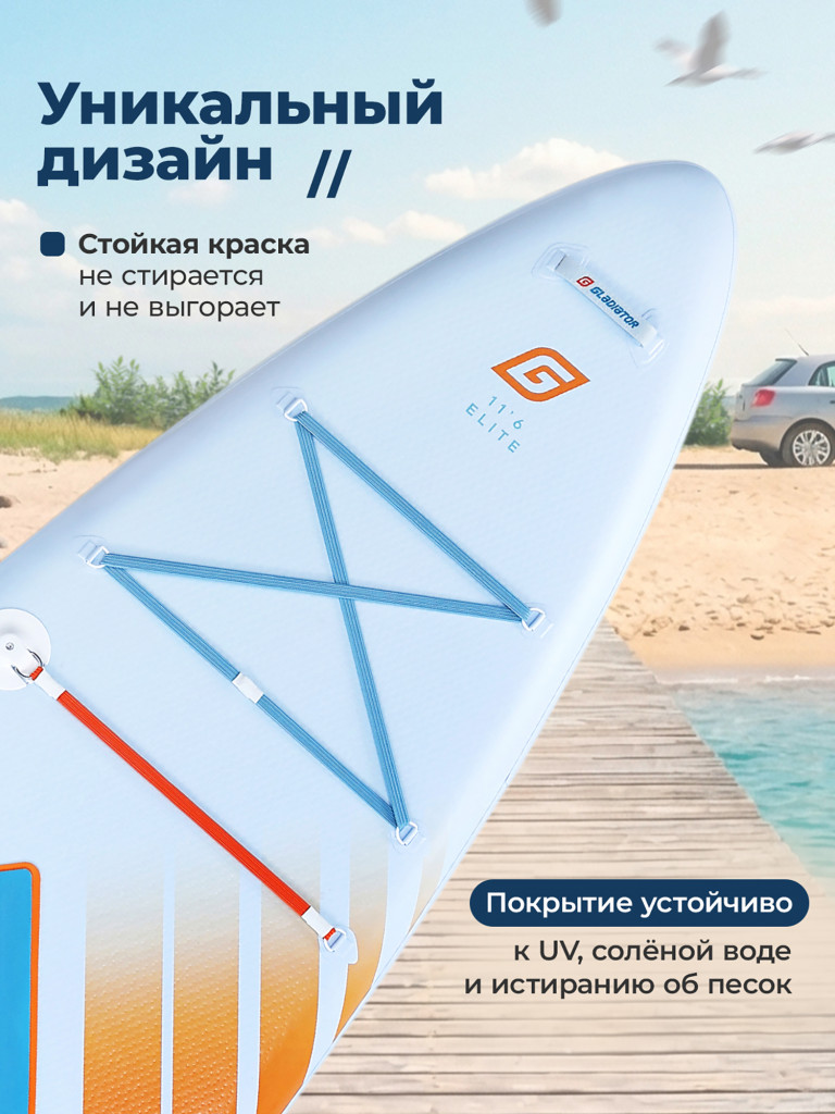 Сап доска надувная Gladiator ELITE 11.6