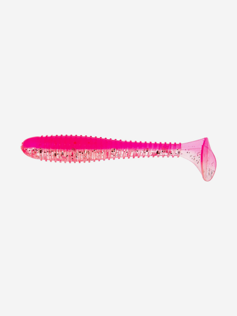 Мягкая приманка Helios Catcher, 3,55'' / 9 см, Silver Sparkles & Pink, 100 шт (HS-2-035-N)