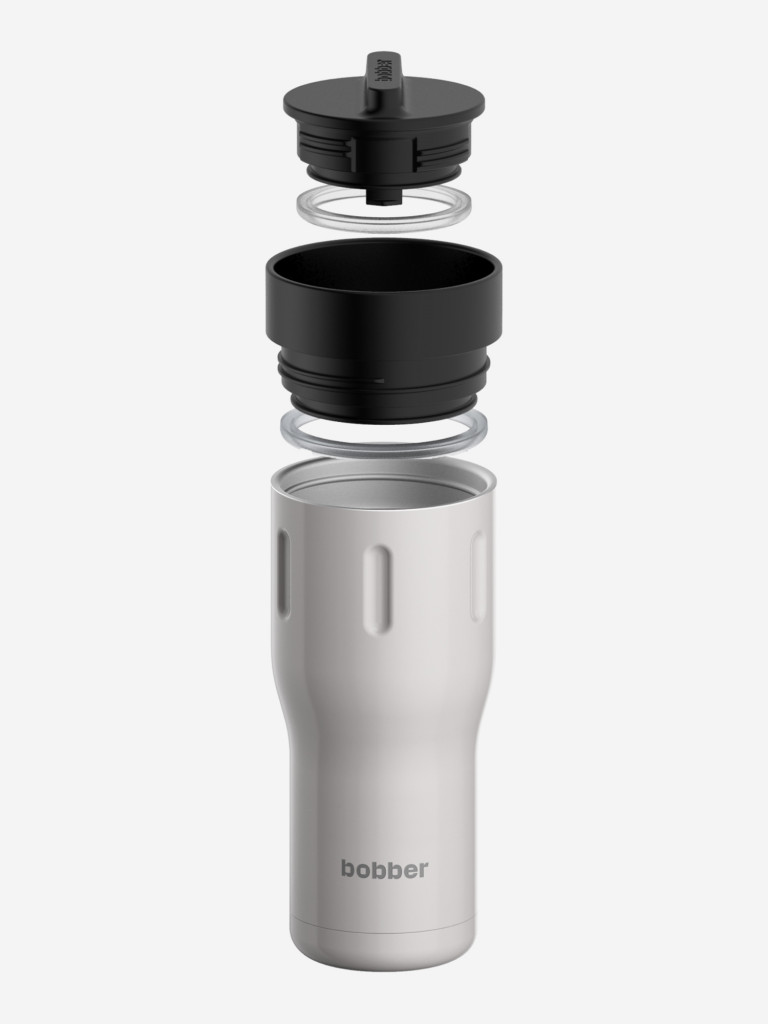 Термокружка вакуумная BOBBER Tumbler 500 мл, крышка 360, тепло до 8 часов, серый