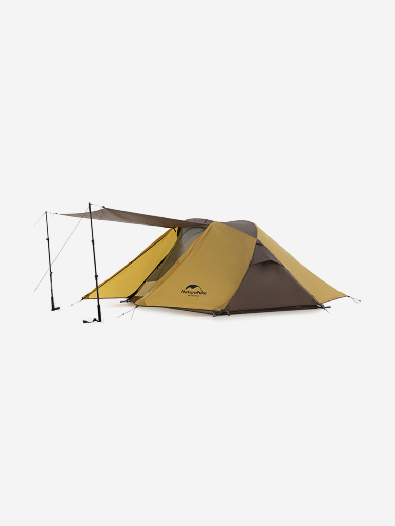 Палатка Naturehike Butterfly 2-местная, алюминиевый каркас, желто-коричневый