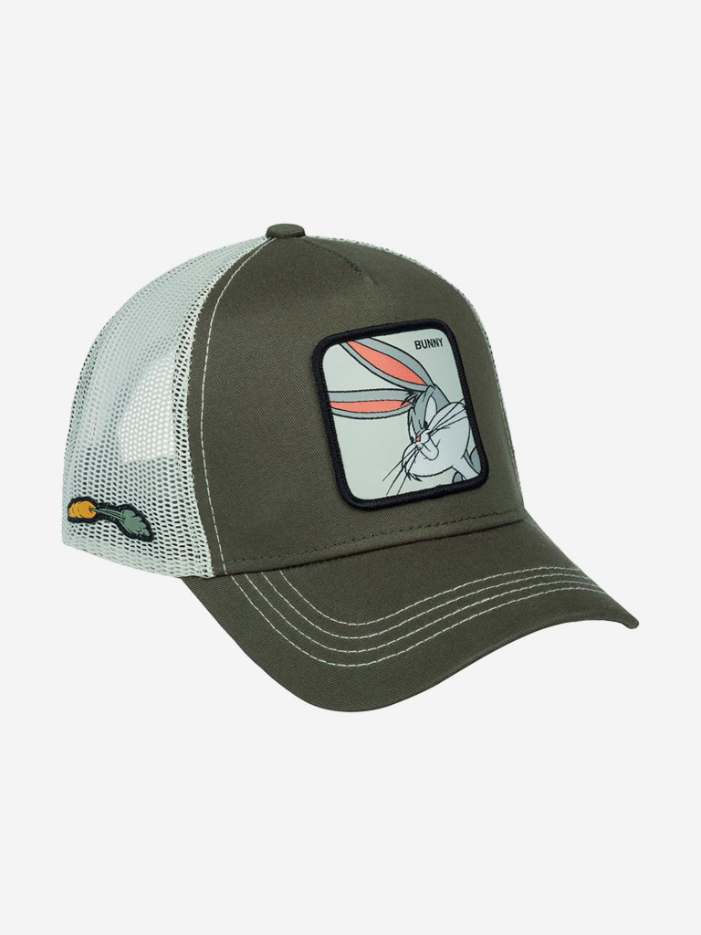 Бейсболка с сеточкой CAPSLAB CL/LOO/1/BUN2 Looney Tunes Bugs Bunny (оливковый)