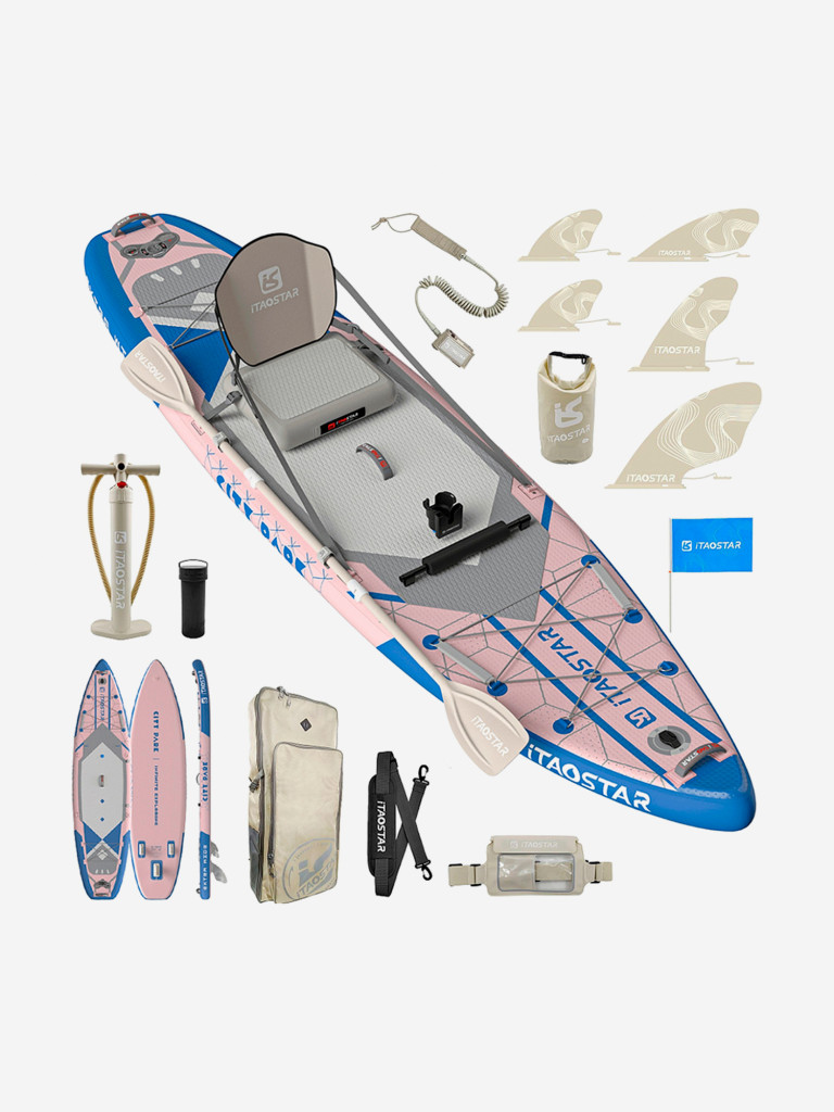 Надувной сапборд/каяк iTAOSTAR Citypark 12x35x6 C03F, 366x89x15 см