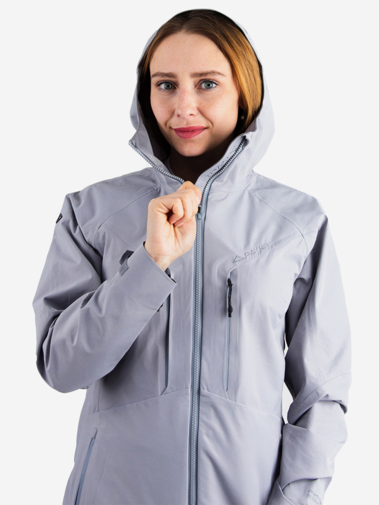 Куртка женская мембранная для рыбалки PAYER, Мира, светлый графит