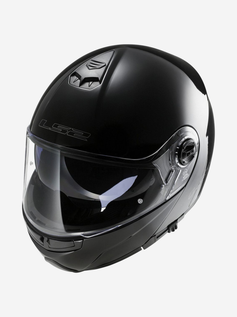 Мотошлем FF325 STROBE ELECTRIC SNOW Solid снегоходный LS2 (черный глянцевый)
