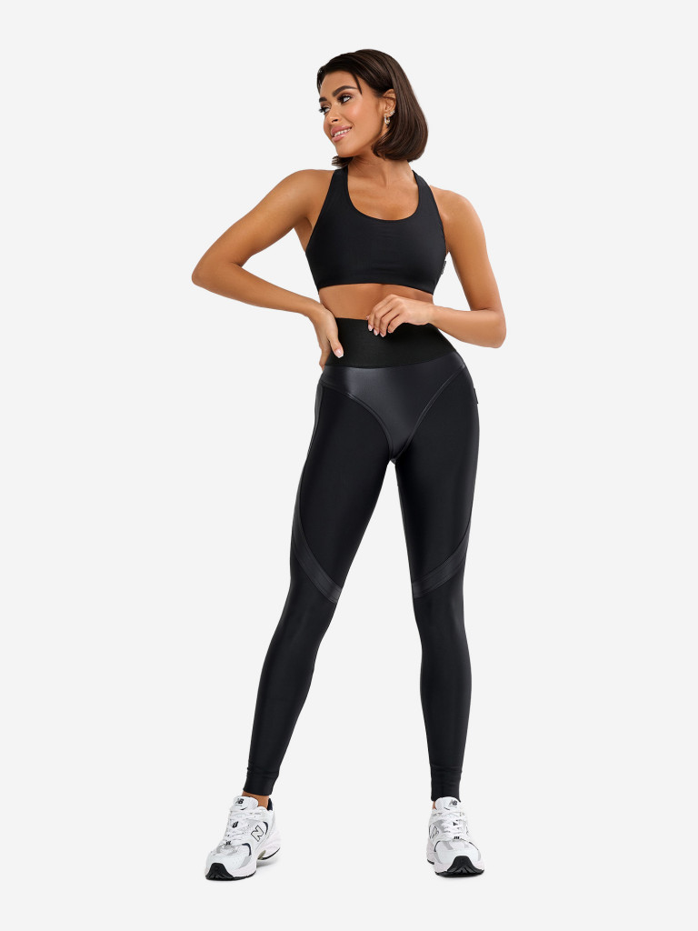 Лосины женские Bona Fide Extra Sex-Push Up Corsage LYC "Black Skin"
