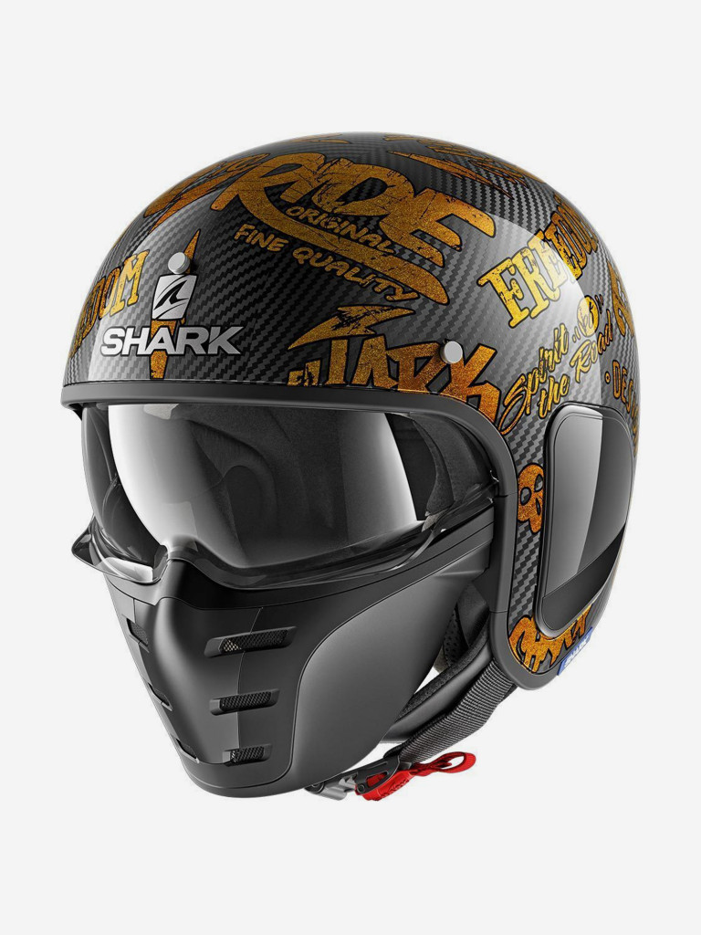 Мотошлем открытый SHARK S-DRAK CARB FREESTYLE CUP Carbon/Gold