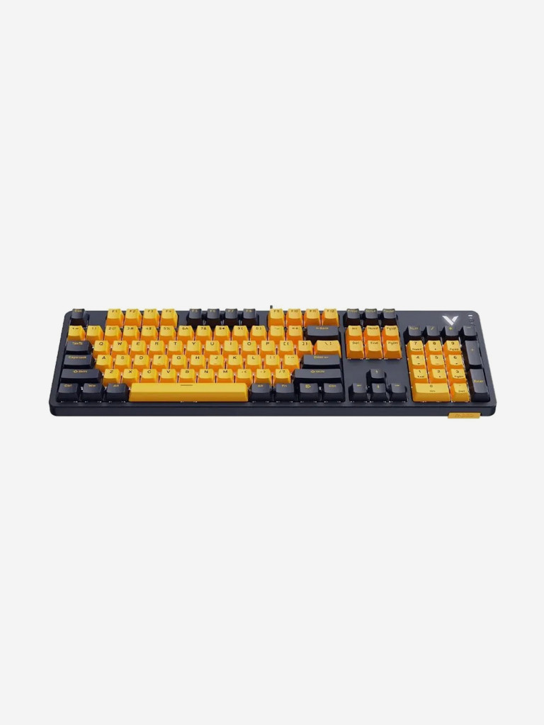 RAPOO Игровая механическая клавиатура проводная V500PRO-2024, цвет - желтый/синий