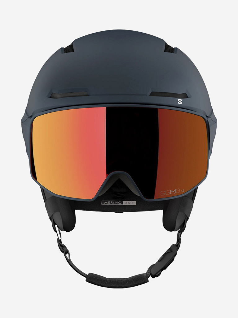 Горнолыжный шлем с визором Salomon Driver Prime Sigma Plus Dress Синий Cat. 2+2 (с доп. визором)