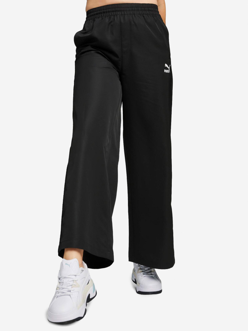 фото Брюки женские puma t7 relaxed track, черный