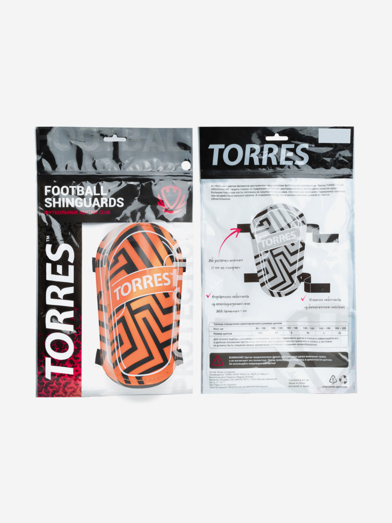 Щитки футбольные TORRES Club FS2307
