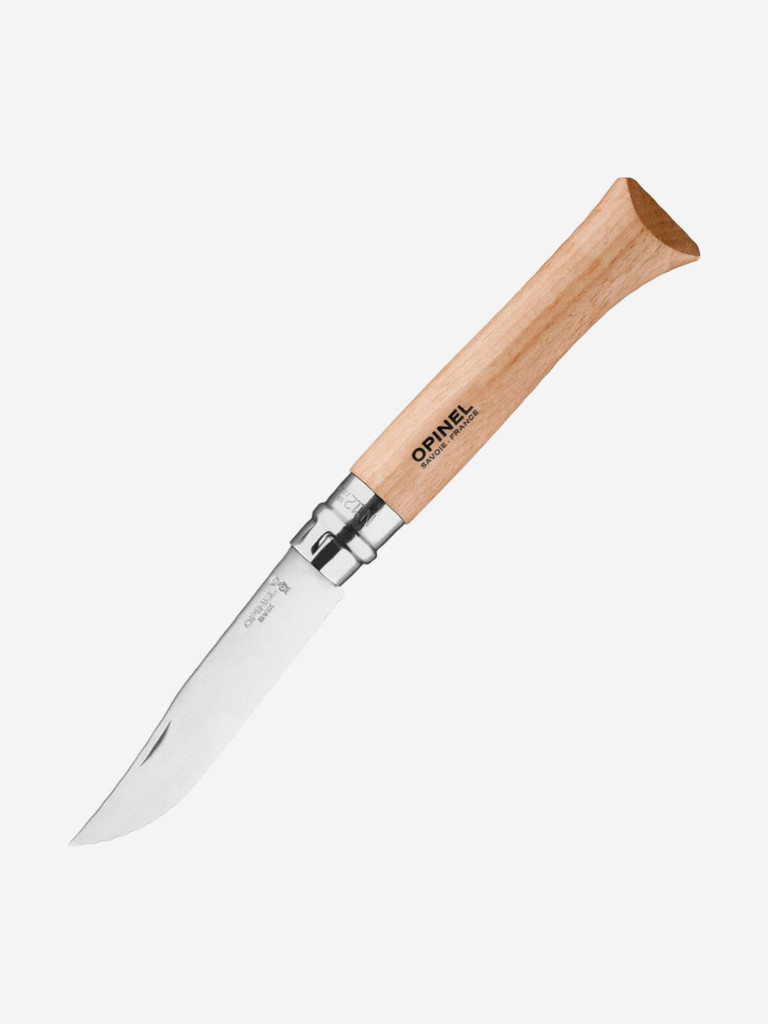 Нож Opinel №12, нержавеющая сталь, рукоять из бука, серрейторная заточка, 002441