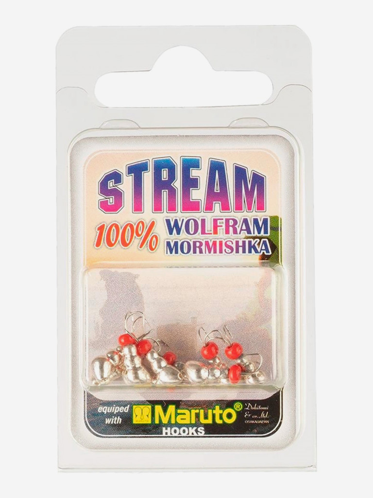 Мормышка Helios вольфрамовая Муравей c отверстием коза 3.5мм 0,95г с бисером SIL (MW-K1435-SIL), 10 штук в упаковке