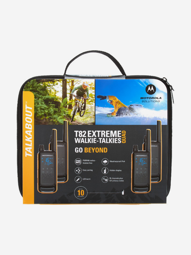 Комплект из четырёх радиостанций Motorola T82 EXTREME QUAD (TALKABOUT)