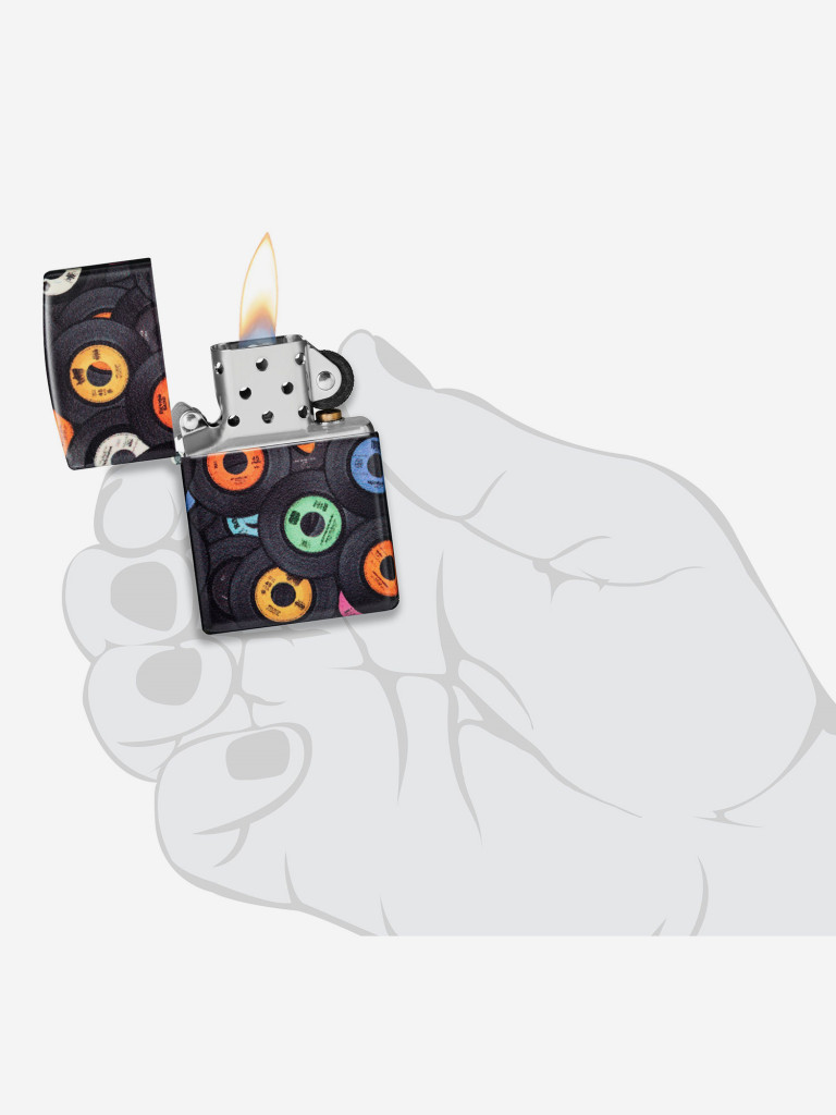 Зажигалка бензиновая ZIPPO 48770 Records