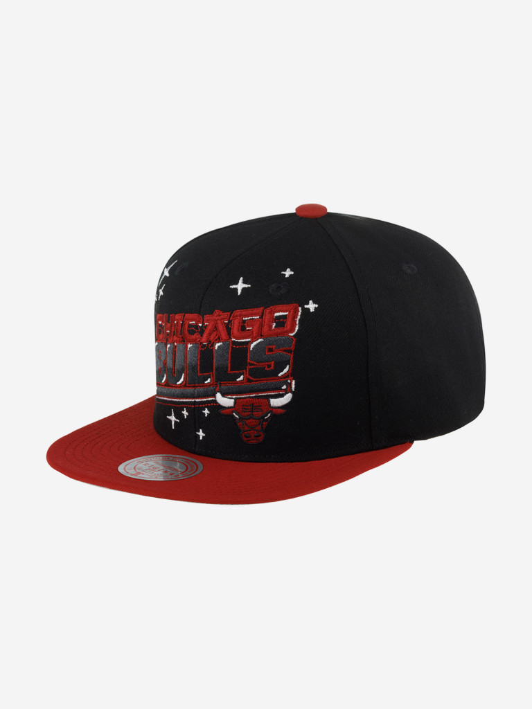 Бейсболка с прямым козырьком MITCHELL NESS HHSS5757-CBUYYPPPBLCK Chicago Bulls NBA (черный)