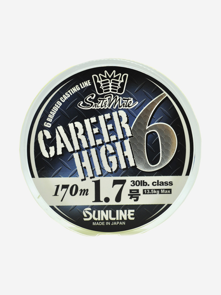 Плетёный шнур Sunline CAREER HIGH 6 HG #1.7/30lb 170m Yellow