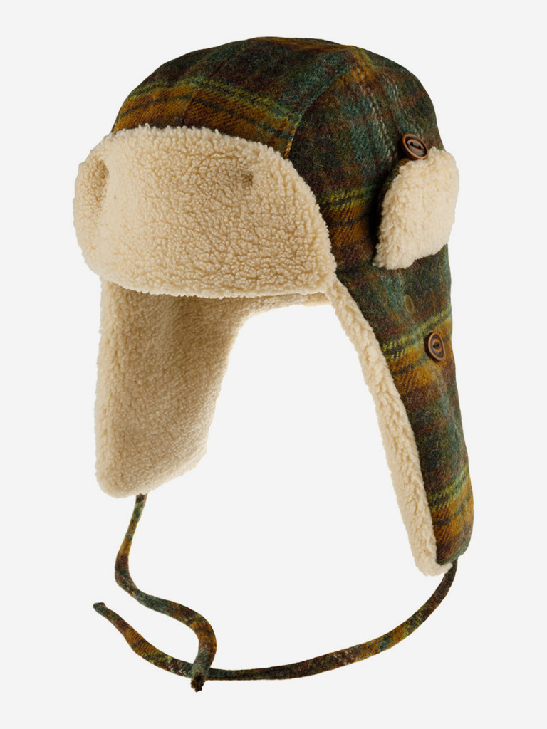 Шапка-ушанка STETSON 9290308 BOMBER CAP WOOL CHECK (коричневый)