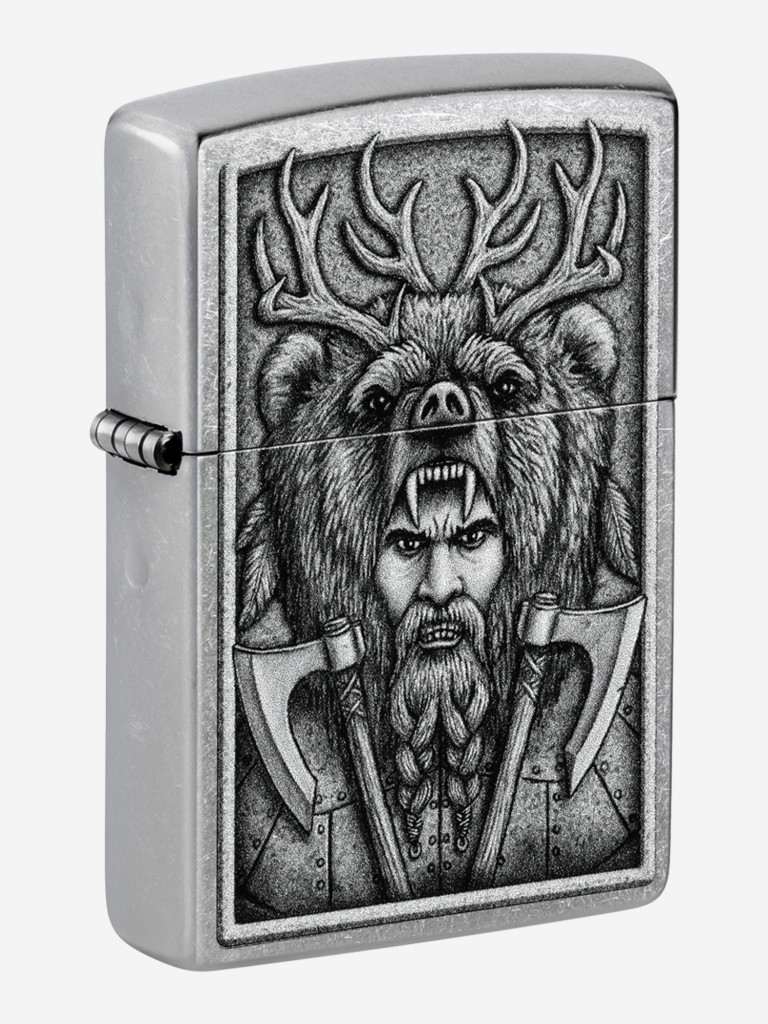 Зажигалка Zippo Barbarian Design Street Chrome